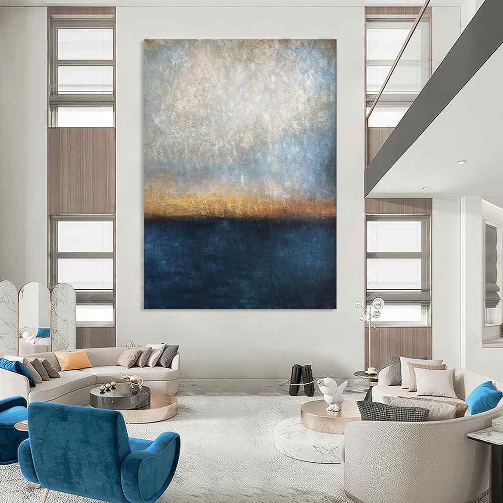 beach evening gold blue design 3